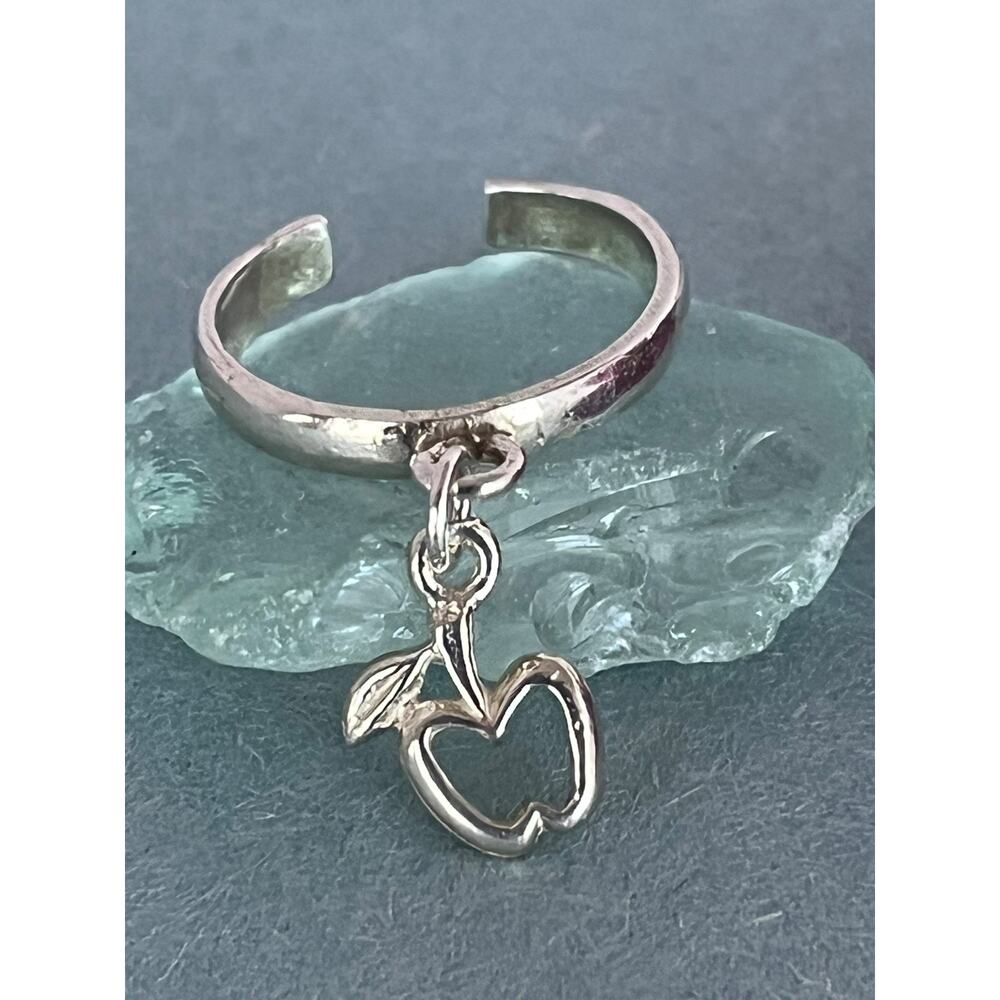 Sterling Silver 925 adjustabe Toe Ring Body Jewerly! Apple